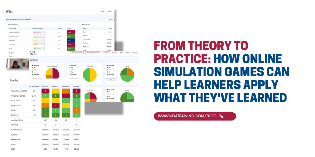From Theory to Practice: How Online Simulation Games Can Help Learners Apply What They've Learned | MDA Training